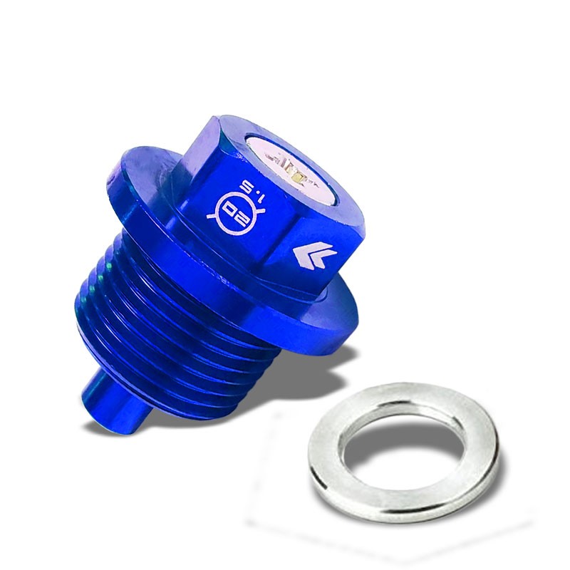 M20 x 1.5 NRG Blue Aluminum 5000 Gauss Magnetic Oil Drain Plug For Subaru-Performance-BuildFastCar