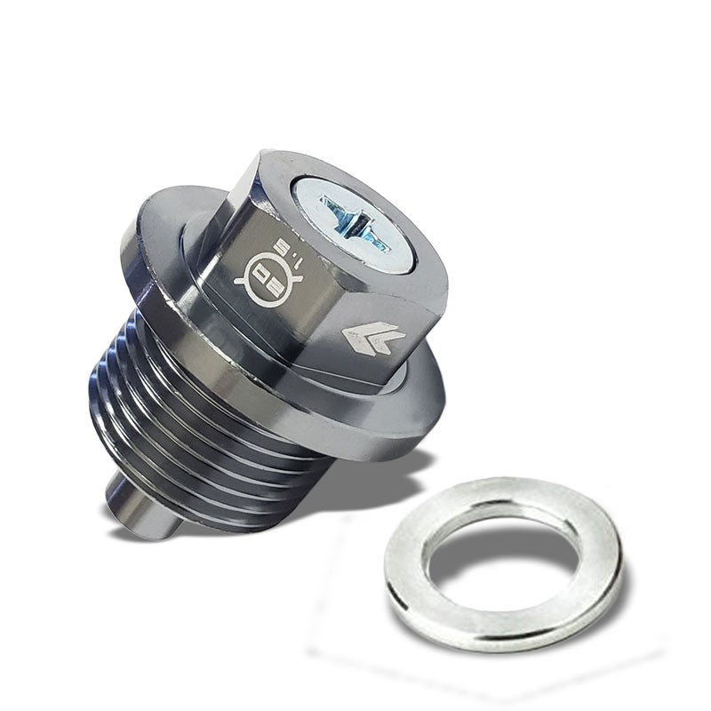M20 x 1.5 NRG Gun Metal Aluminum 5000 Gauss Magnetic Oil Drain Plug For Subaru