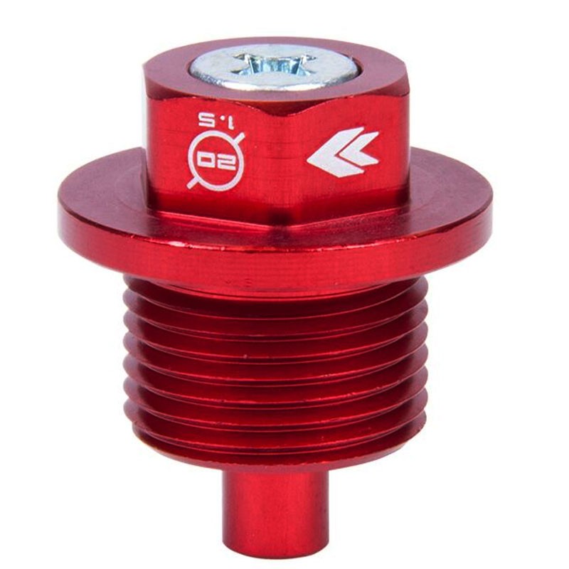 M20 x 1.5 NRG Red Aluminum 5000 Gauss Magnetic Oil Drain Plug For Subaru-Performance-BuildFastCar