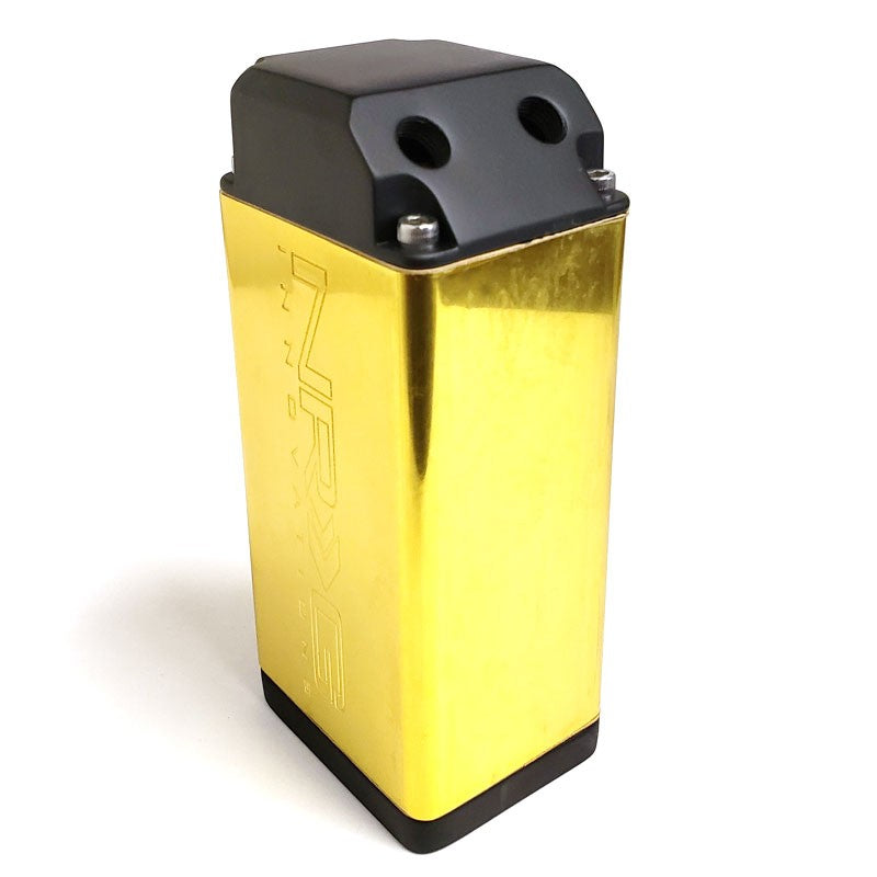 750ML NRG Gold Aluminum Engine Valve Oil Catch Tank Reservoir Can+Hose+Mount-Performance-BuildFastCar