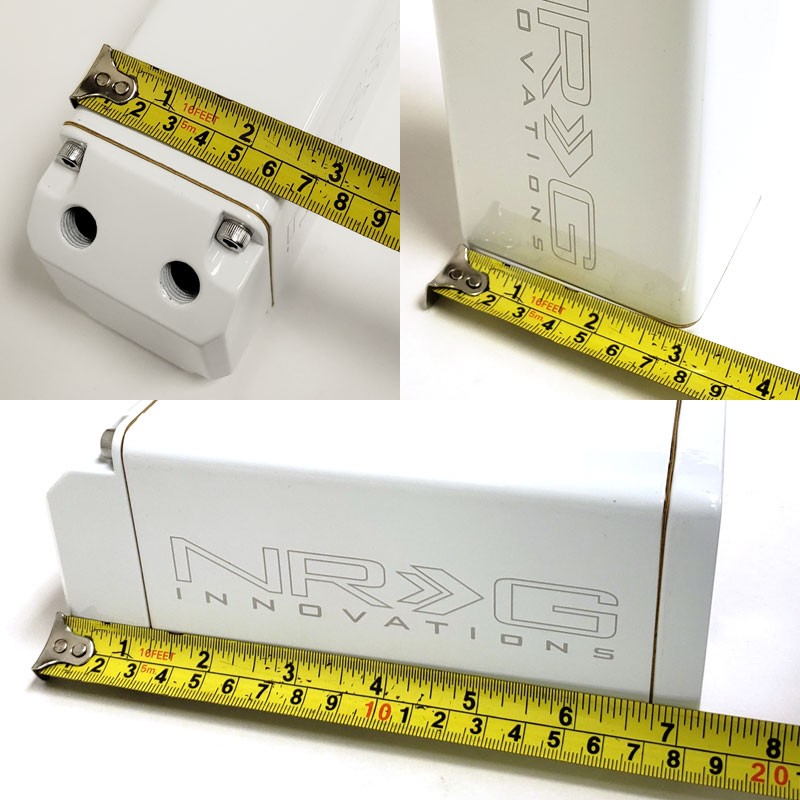 750ML NRG White Aluminum Engine Valve Oil Catch Tank Reservoir Can+Hose+Mount-Performance-BuildFastCar