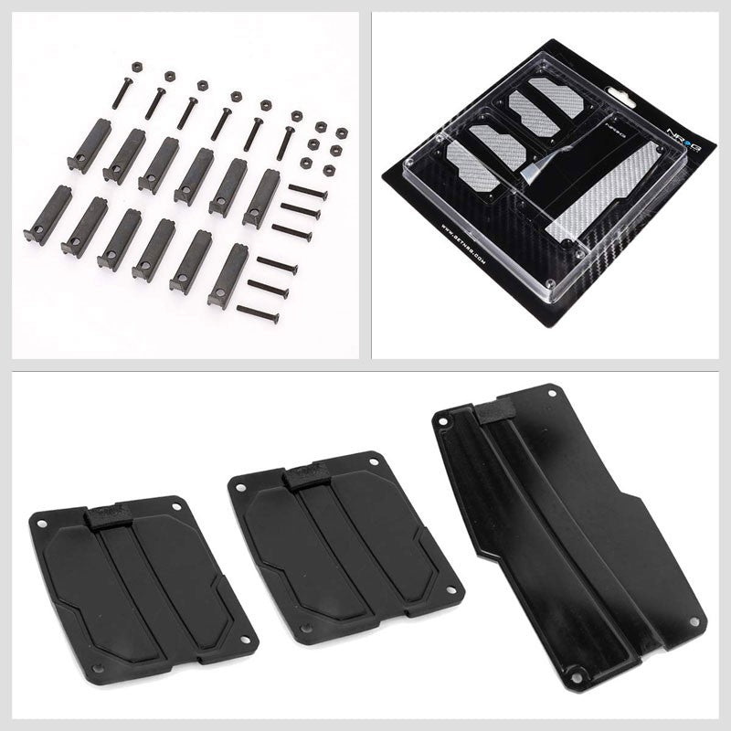 NRG NRG-PDL-100BK Brake/Gas/Clutch Manual MT Race Foot Pedal Plates Cover Set-Pedals & Pads-BuildFastCar