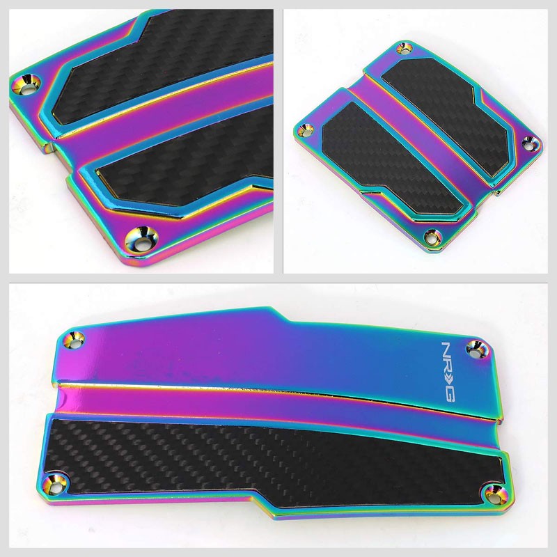 NRG NRG-PDL-100MC Brake/Gas/Clutch Manual MT Race Foot Pedal Plates Cover Set-Pedals & Pads-BuildFastCar