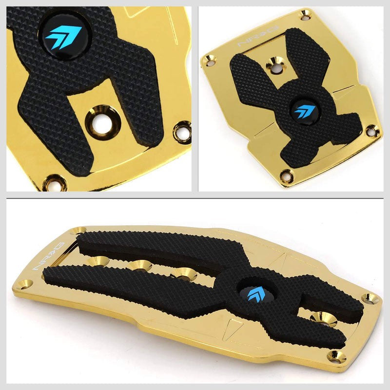 NRG NRG-PDL-200CG Brake/Gas/Clutch Manual MT Race Foot Pedal Plates Cover Set-Pedals & Pads-BuildFastCar