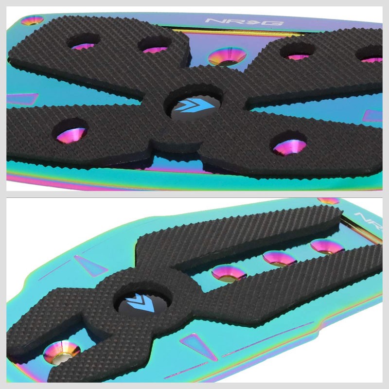 NRG NRG-PDL-250MC Brake/Gas Automatic AT Neo Chrome Foot Pedal Plates Cover Set-Pedals & Pads-BuildFastCar