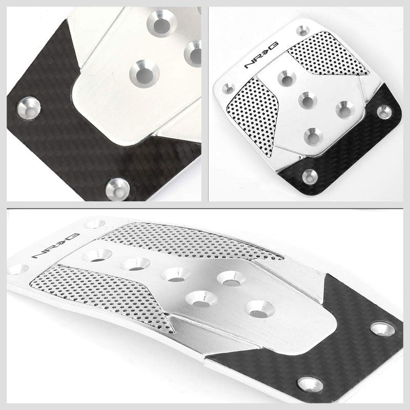NRG NRG-PDL-400SL Brake/Gas/Clutch Manual MT Race Foot Pedal Plates Cover Set-Pedals & Pads-BuildFastCar