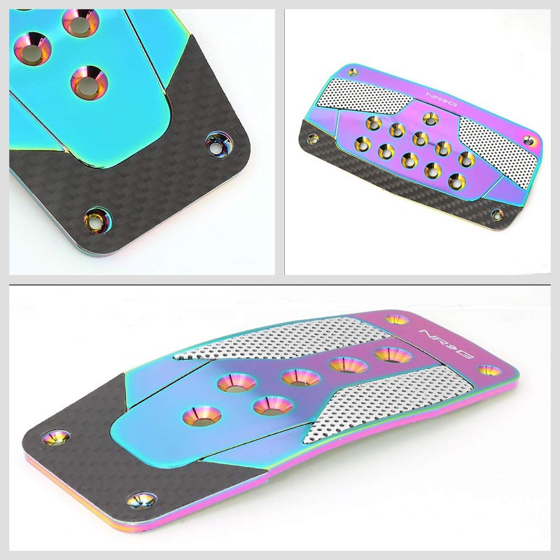 NRG NRG-PDL-450MC Brake/Gas Automatic AT Neochrome Race Foot Pedal Plates Cover-Pedals & Pads-BuildFastCar