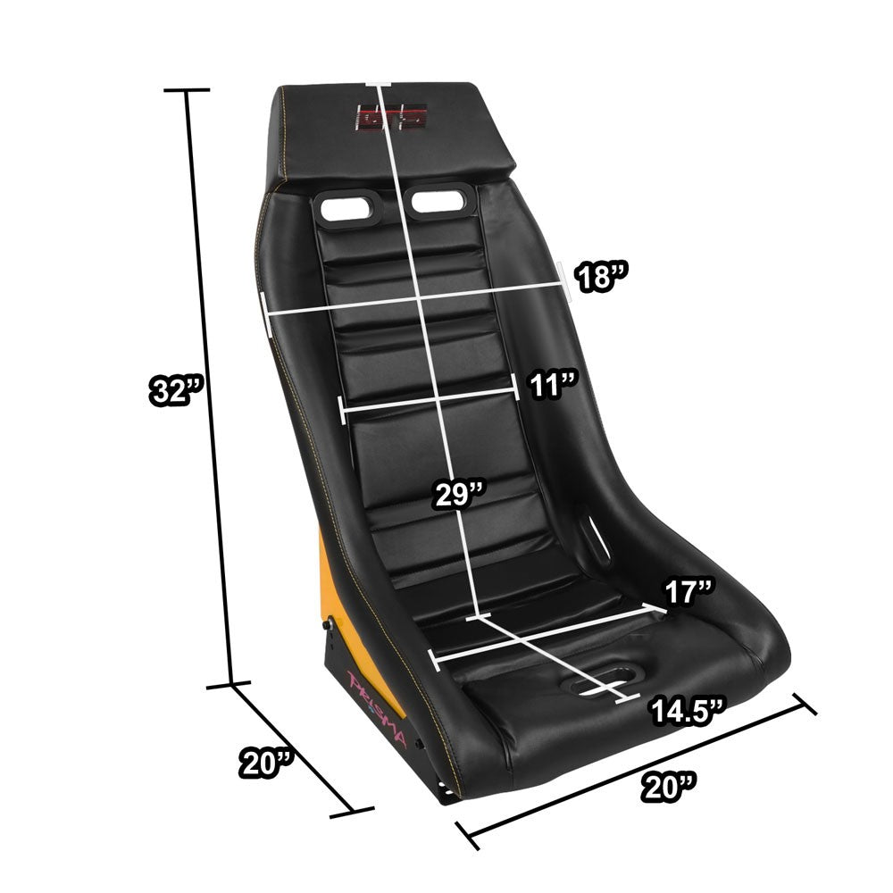 NRG PRI-100BK-ARCADE GT Retro PRISMA Fixed Bucket Racing Seat NRG-PRI-100BK-ARCADE