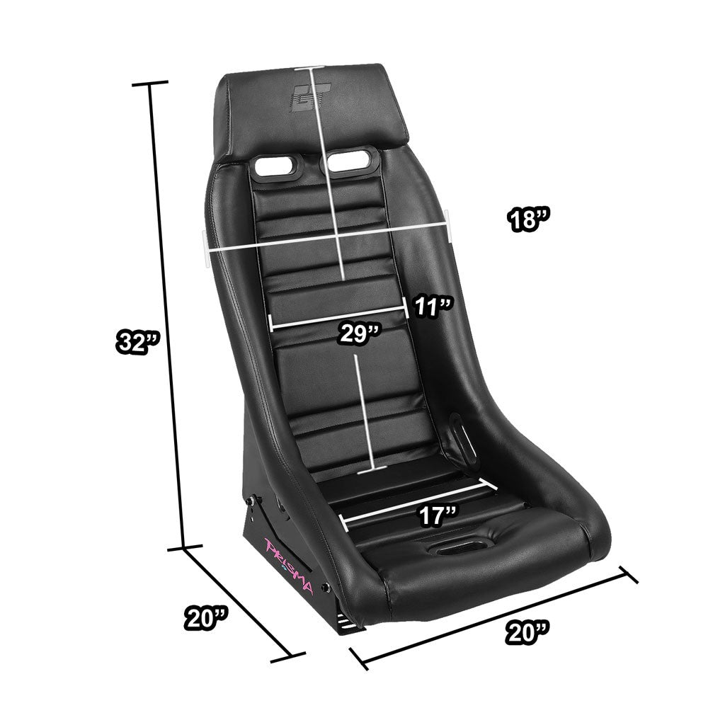 NRG PRI-100BK-MIDNIGHT GT Retro PRISMA Fixed Bucket Racing Seat Black NRG-PRI-100BK-MIDNIGHT