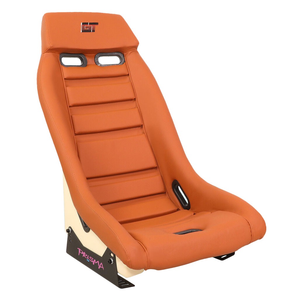NRG PRI-100BR-STARDUST GT Retro PRISMA Fixed Bucket Racing Seat Brown NRG-PRI-100BR-STARDUST