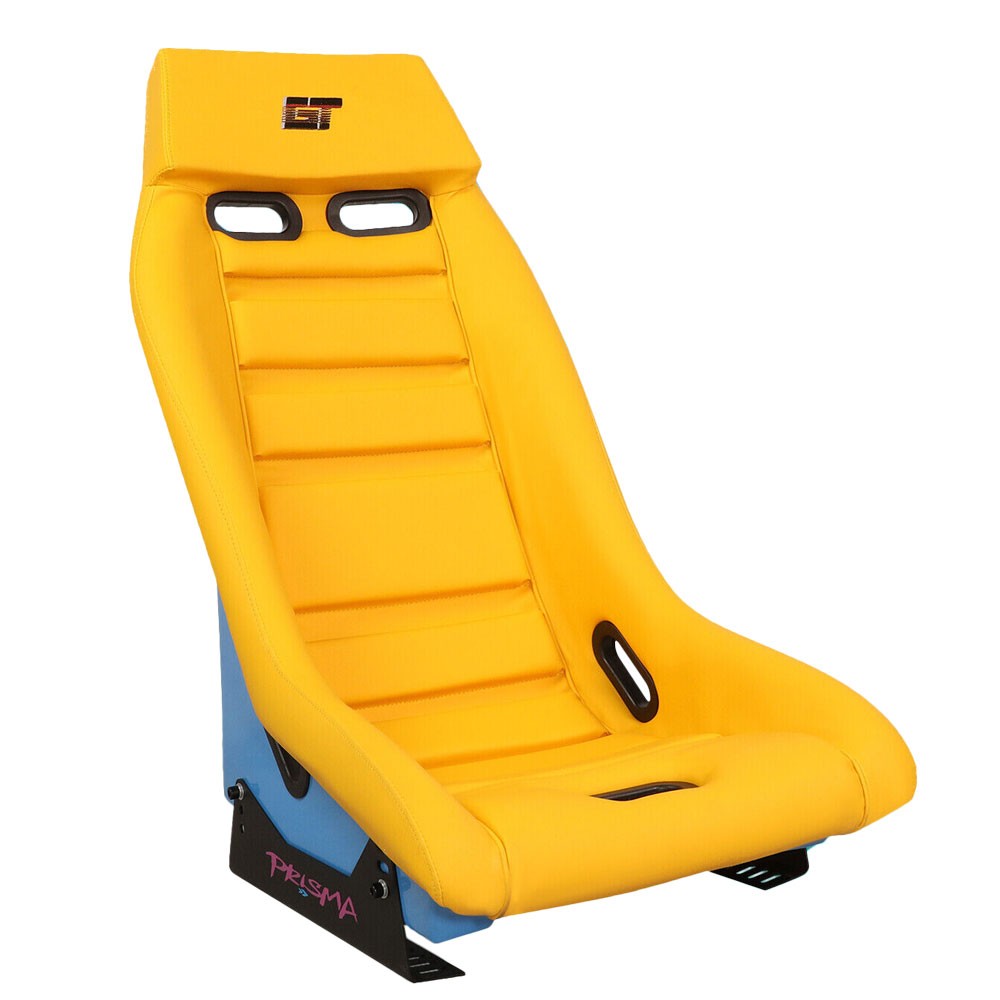 NRG PRI-100YL-OASIS GT Retro PRISMA Fixed Bucket Racing Seat Yellow NRG-PRI-100YL-OASIS