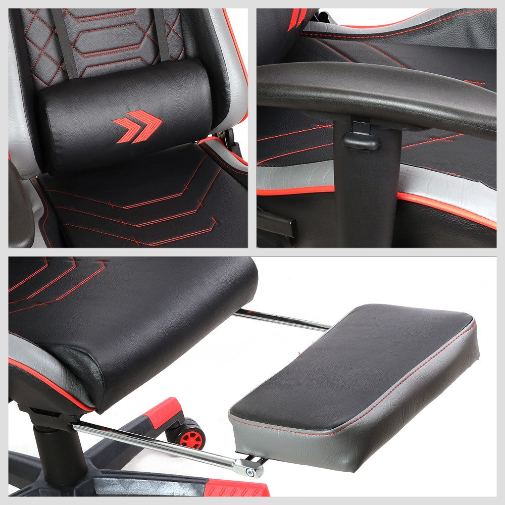 NRG RSC-G100RD Black/Red Cobra Pattern Raceing Style Office Gaming Chair Seat