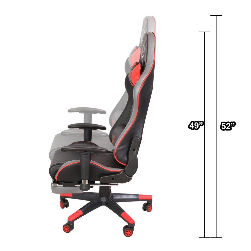 NRG RSC-G100RD Black/Red Cobra Pattern Raceing Style Office Gaming Chair Seat