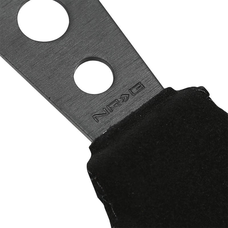 Black Suede/Round Holes 350mm 3" Deep RST-006-S NRG Steering Wheel+Horn Button-Interior-BuildFastCar