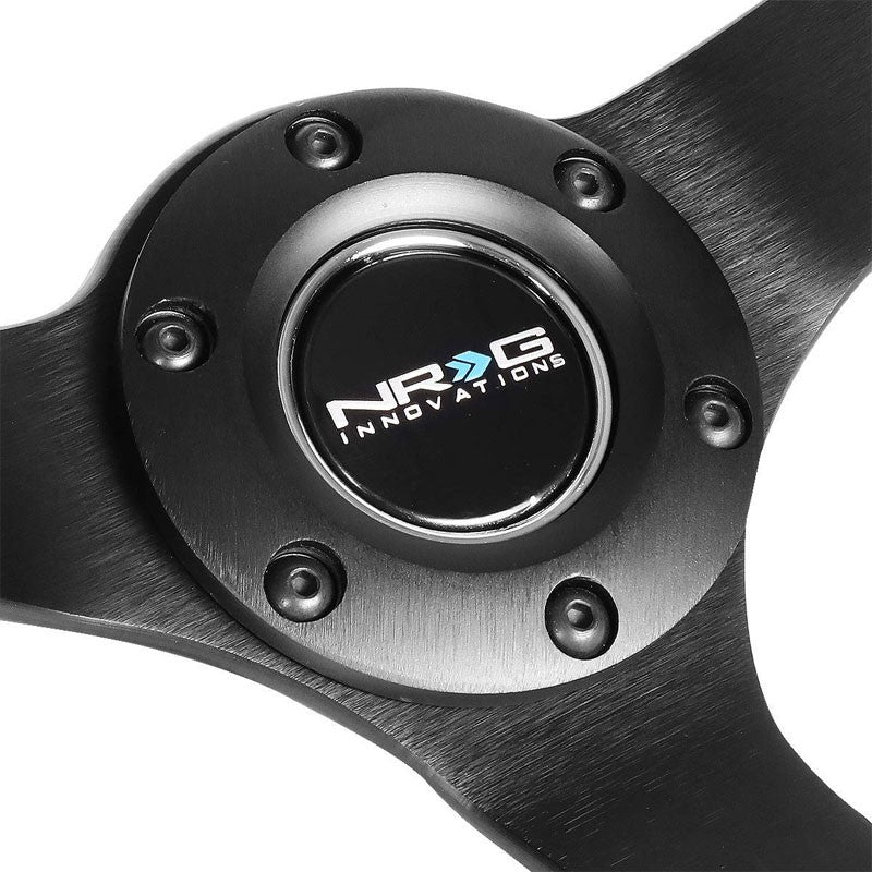Silver Stitch 350mm 3" Deep RST-036MB-S-SL "ODI" Bakchis Inspired Steering Wheel-Interior-BuildFastCar