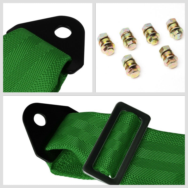 NRG SBH-6PCGN 6-Point Cam Lock Black Racing Seat Belt Harness Replacement-Seats & Components-BuildFastCar