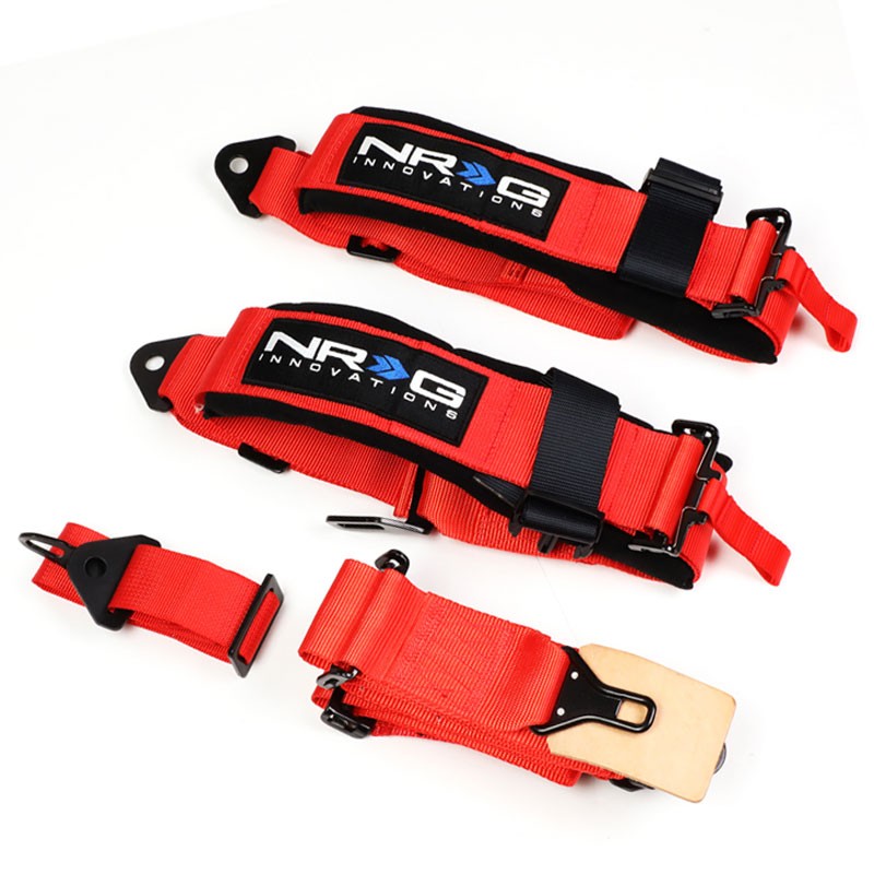 NRG SBH-R5PCRD 5-Point Latch Link Red SFI Approved 16.1 Racing Seat Belt Harness-Seats & Components-BuildFastCar