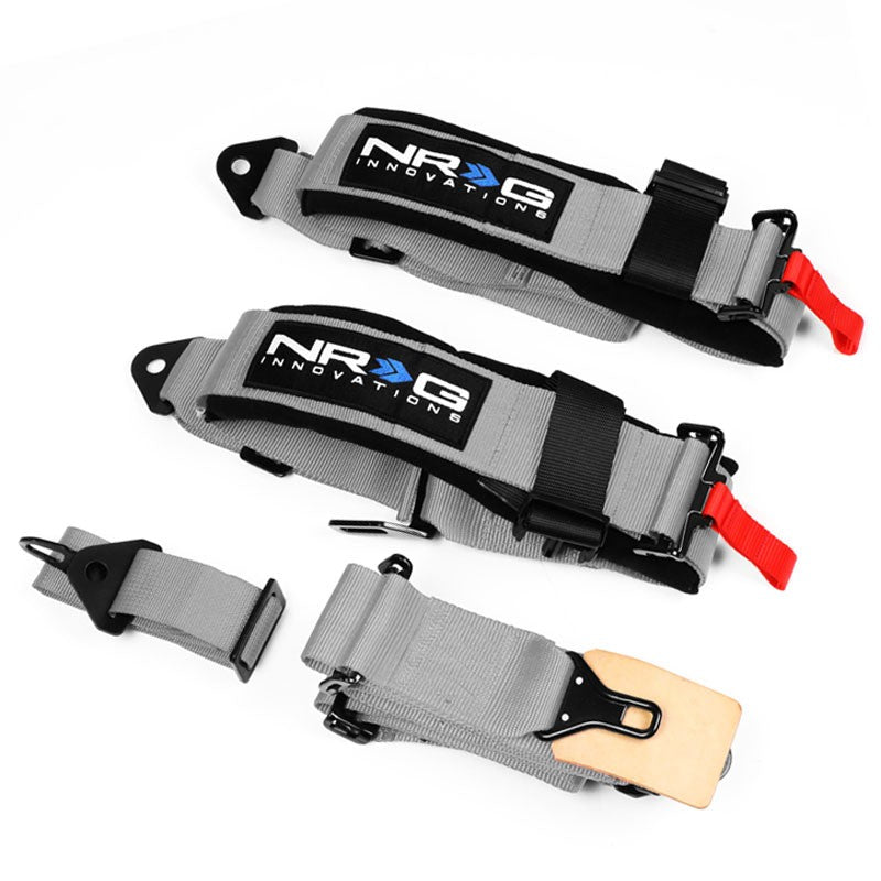 NRG SBH-R5PCSL 5P Latch Link Silver SFI 16.1 Race Seat Belt Harness Cushion-Seats & Components-BuildFastCar