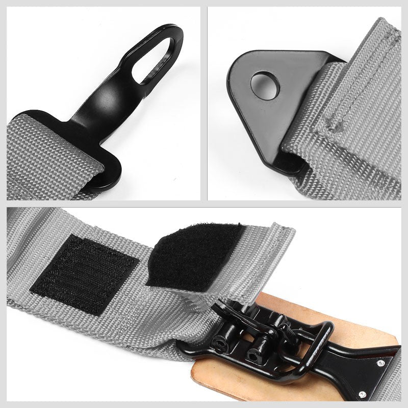 NRG SBH-R5PCSL 5P Latch Link Silver SFI 16.1 Race Seat Belt Harness Cushion-Seats & Components-BuildFastCar