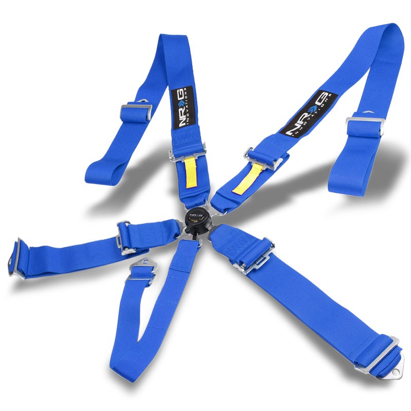 NRG SBH-RS5PCBL 5-Point Cam Lock Blue SFI Approved 16.1 Racing Seat Belt Harness-Seats & Components-BuildFastCar