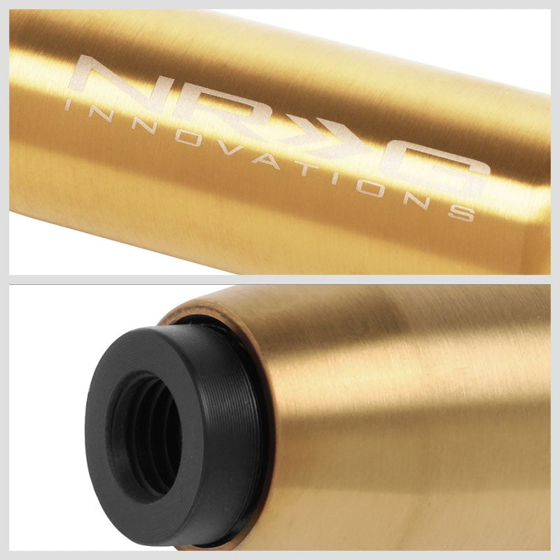 NRG Chrome Gold Long Stick Heavy Weight M8 M10 M12 SK-480GD Racing Shift Knob-Shifter Components-BuildFastCar