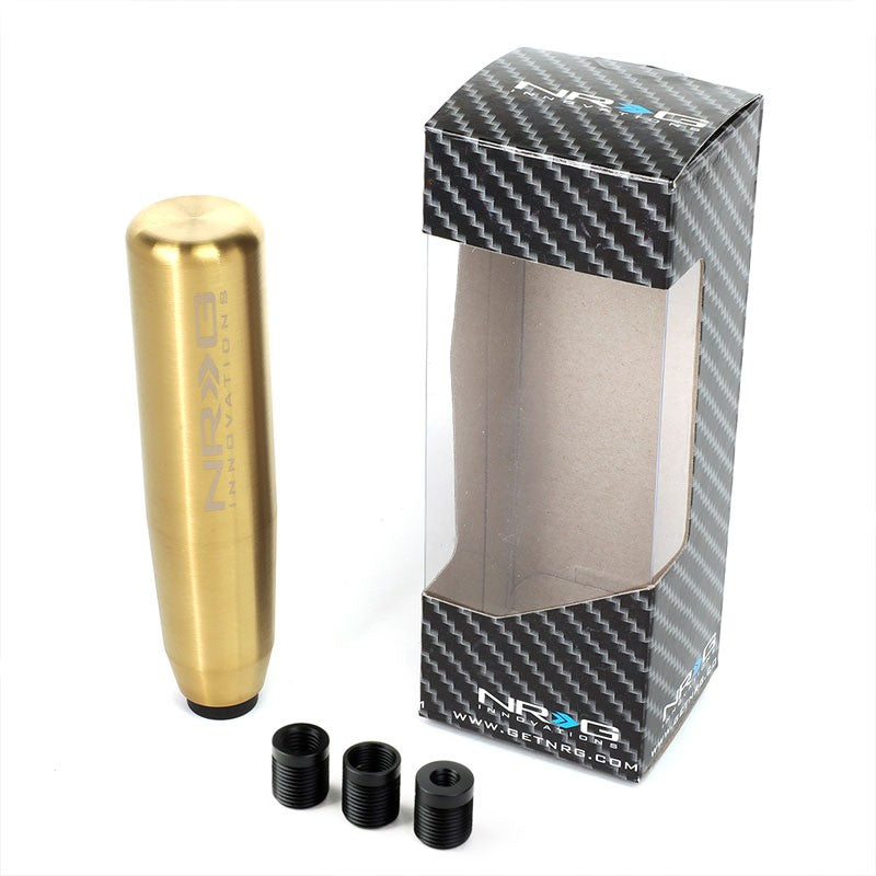 NRG Chrome Gold Long Stick Heavy Weight M8 M10 M12 SK-480GD Racing Shift Knob-Shifter Components-BuildFastCar