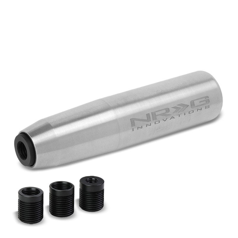 NRG Silver Long Stick Heavy Weight Manual M8 M10 M12 SK-480SL Racing Shift Knob-Shifter Components-BuildFastCar