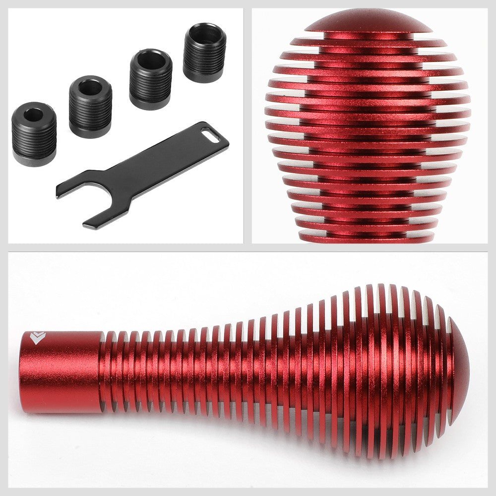 NRG Universal SK-701RD Aluminum Red Anodized Heatsink Bubble Head Short Style Shift Knob