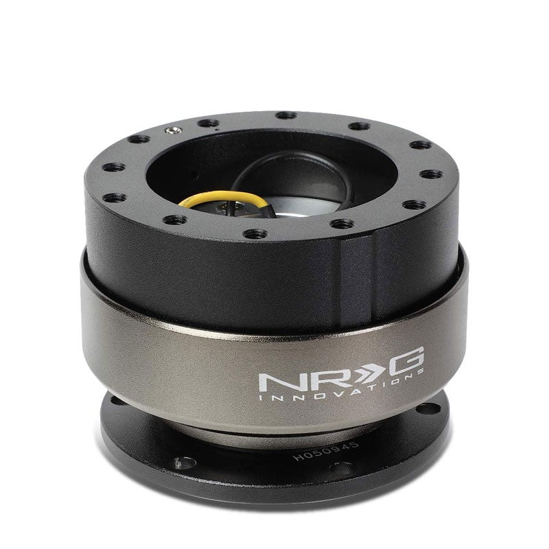 NRG Black Body/Titanium Ring GEN 2.0 Steering Wheel Quick Release Adapter 6Hole-Interior-BuildFastCar
