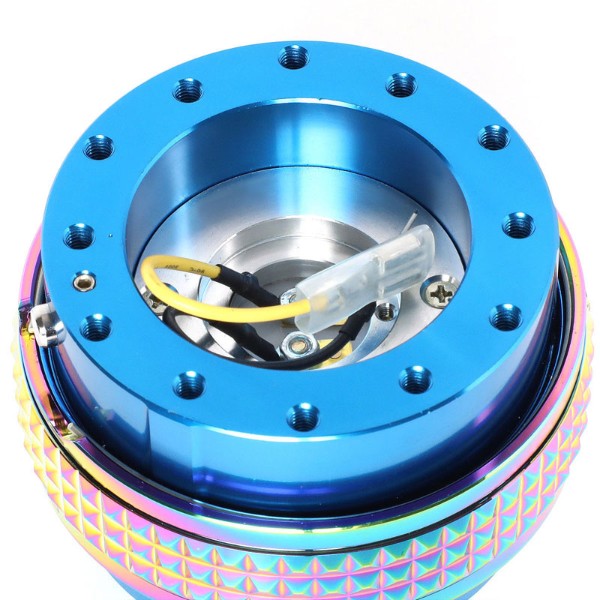 NRG Blue Body/Black Ring Gen 2.1 Steering Wheel Quick Release Adapter 6-Hole-Interior-BuildFastCar