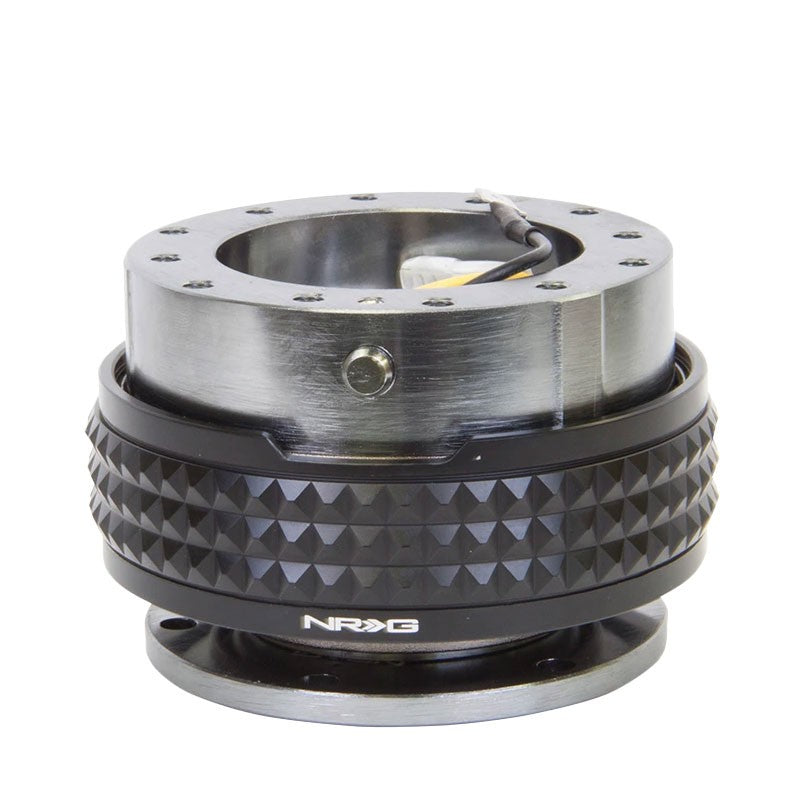 NRG Gunmetal Body/Black Ring Gen 2.1 Steering Wheel Quick Release Adapter 6-Hole-Interior-BuildFastCar