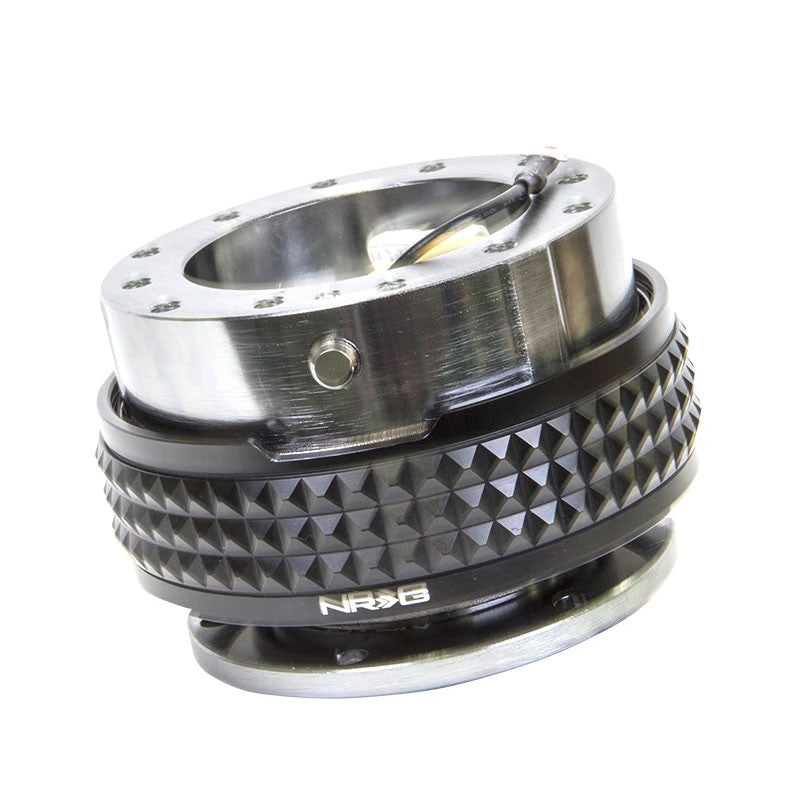 NRG Gunmetal Body/Black Ring Gen 2.1 Steering Wheel Quick Release Adapter 6-Hole-Interior-BuildFastCar