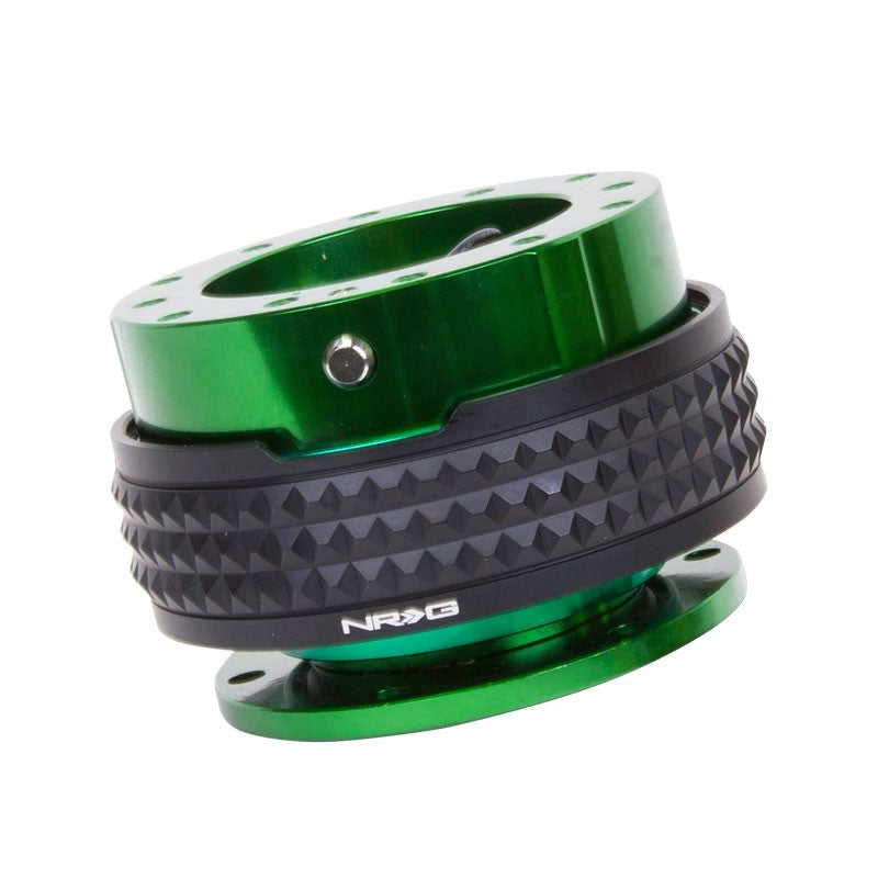 NRG Green Body/Black Ring Gen 2.1 Steering Wheel Quick Release Adapter 6-Hole-Interior-BuildFastCar