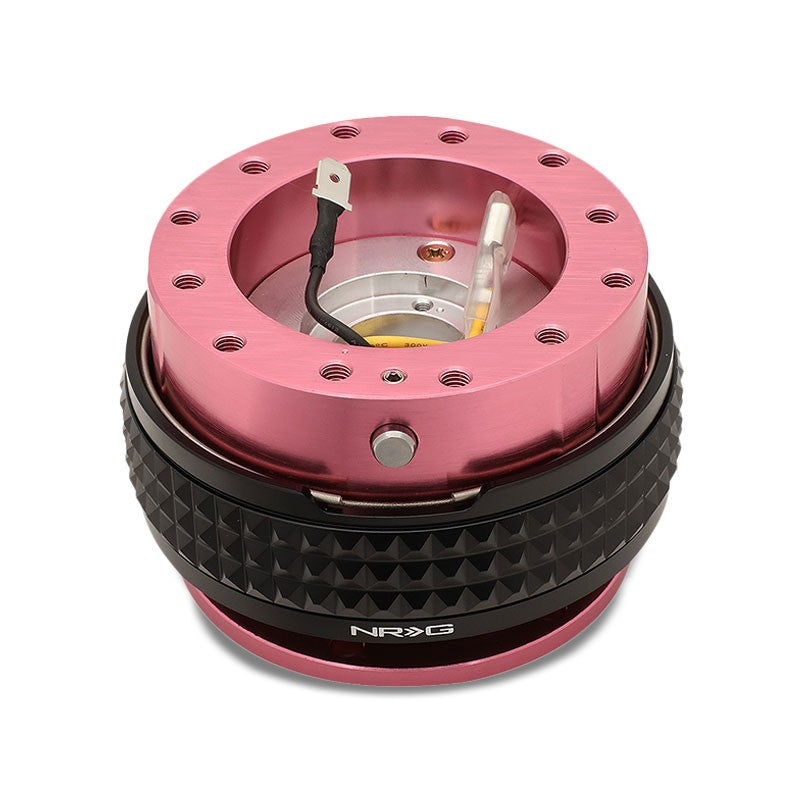 NRG SRK-210PK-BK Gen 2.1 Race Steering Wheel Quick Release Adapter Pink/Black-Steering Wheels & Accessories-BuildFastCar-BFC-NRG-SRK-210PK-BK