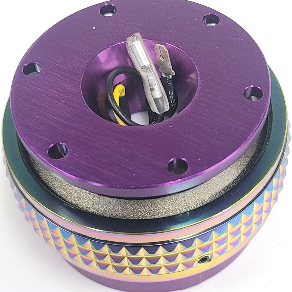 NRG Purple Body/Neo Chrome Ring Gen 2.1 Steering Wheel Quick Release Adapter