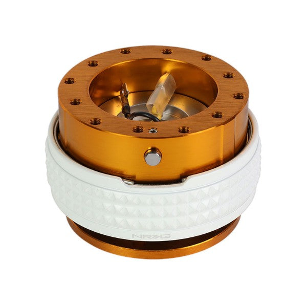 NRG Rose Gold Body/Glow Ring Gen 2.1 Steering Wheel Quick Release Adapter 6-Hole-Interior-BuildFastCar