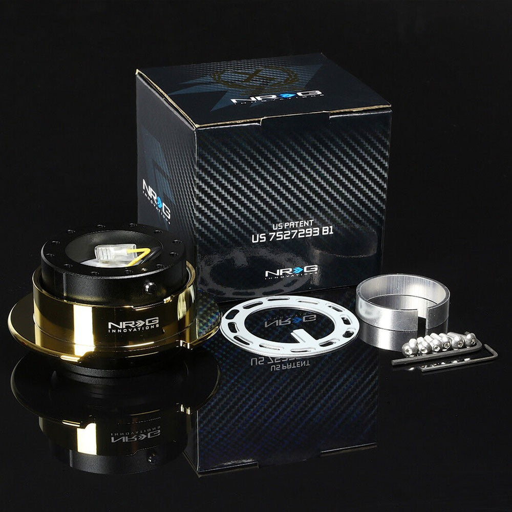 NRG SRK-250BK-CG Black / Gold Steering Wheel Quick Release Adapter NRG-SRK-250BK-CG