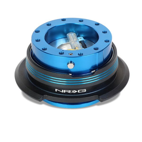 NRG Blue Stripes/Blue Body GEN 2.9 6-Hole Steering Wheel Quick Release Adapter-Interior-BuildFastCar