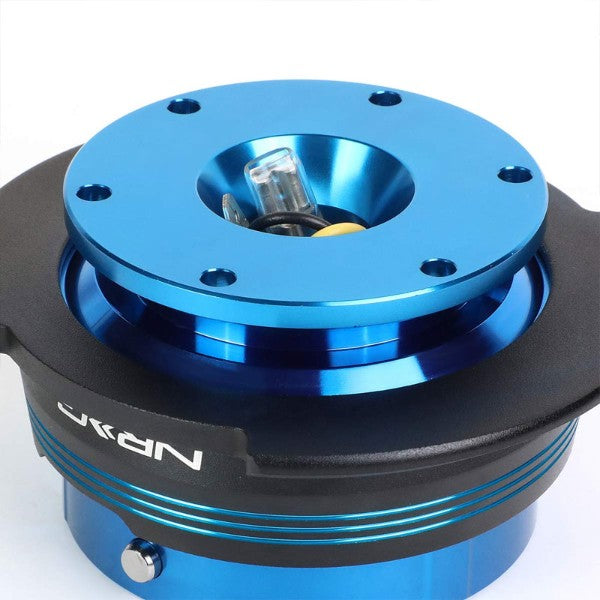 NRG Blue Stripes/Blue Body GEN 2.9 6-Hole Steering Wheel Quick Release Adapter-Interior-BuildFastCar