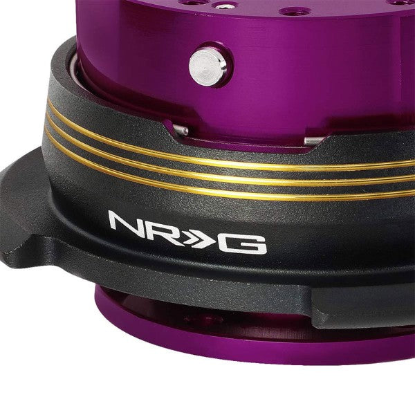 NRG Chrome Gold Stripes/Purple Body GEN 2.9 6-Hole Steering Wheel Quick Release-Interior-BuildFastCar