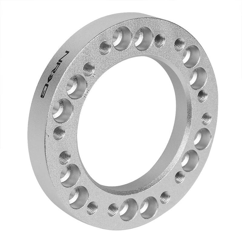 NRG SRK-500S Short Steering Wheel Hub Adapter Silver For Universal Fit-Interior-BuildFastCar