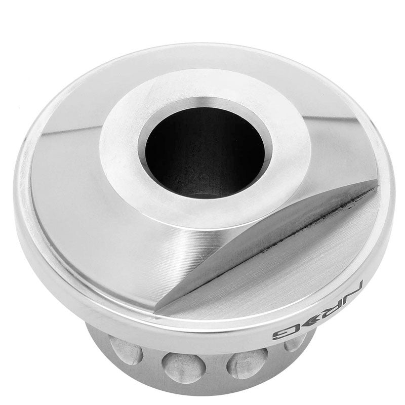 NRG SRK-SWH Steering Wheel Short Spline Hub Adapter Silver For 3/4" Clearance-Interior-BuildFastCar