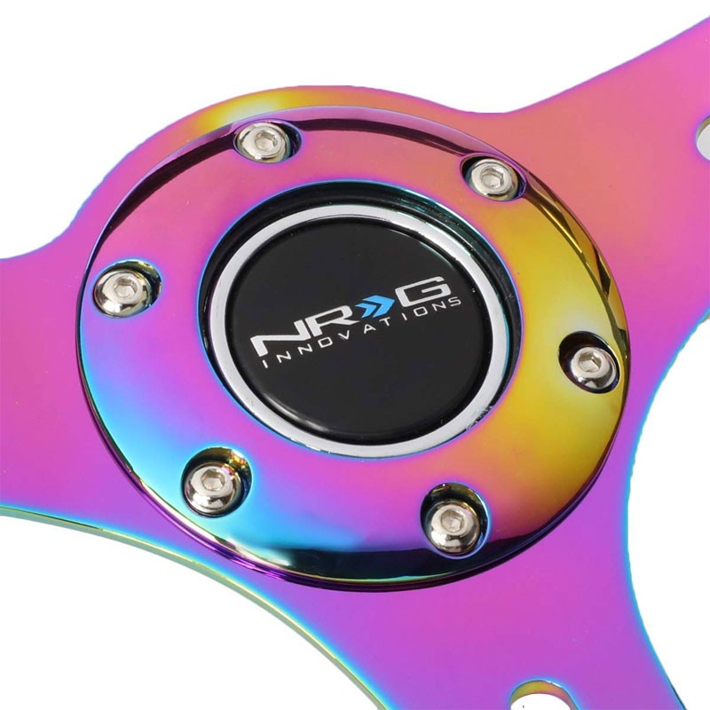 Mint Frost Wood/Neo Chrome Slit 350mm 2" Deep ST-015MC-MF NRG Steering Wheel-Interior-BuildFastCar