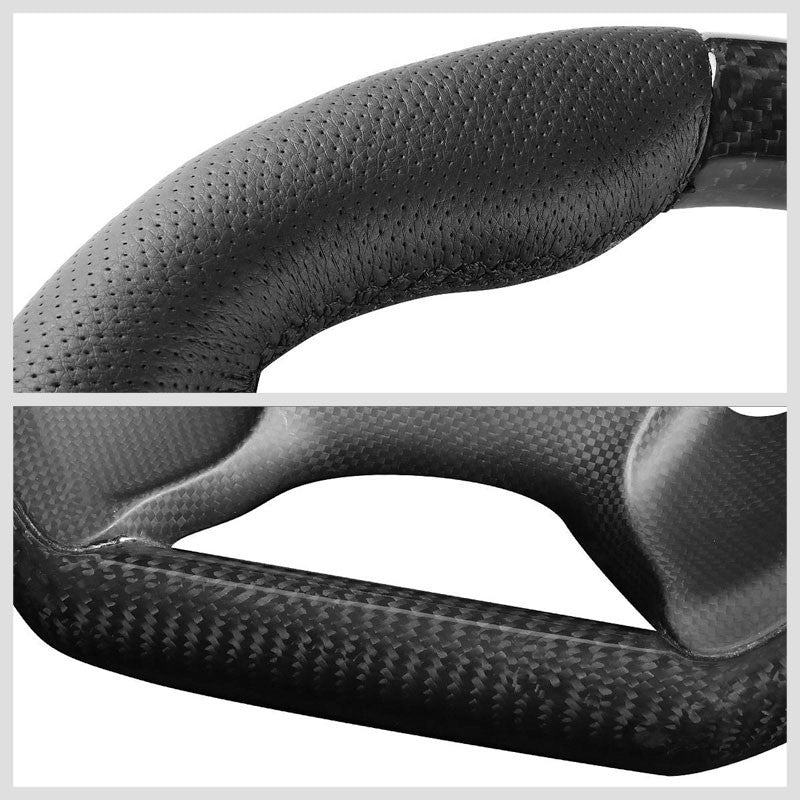 Carbon Fiber D-Shape Flat Bottom 320mm ST-X10CF NRG Steering Wheel+Horn Button-Interior-BuildFastCar