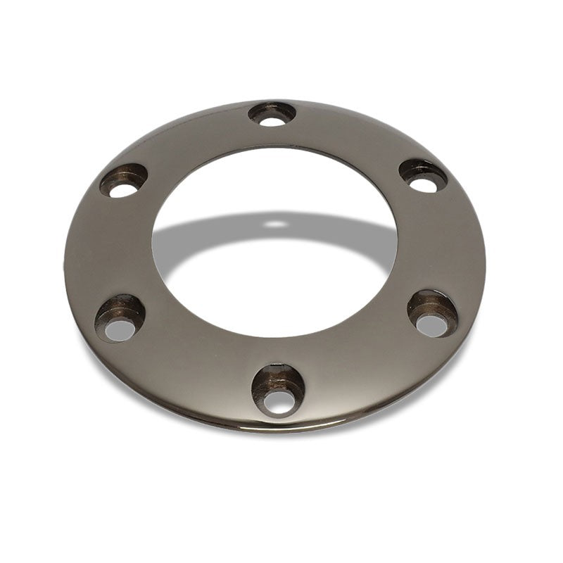 NRG STR-001BKC Black Chrome 6-Bolt Steering Wheel Horn Button Ring Retainer-Steering Wheels & Accessories-BuildFastCar