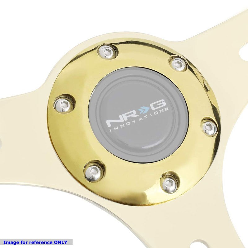 NRG STR-001CG Chrome Gold 6-Bolt Steering Wheel Horn Button Ring Retainer-Steering Wheels & Accessories-BuildFastCar