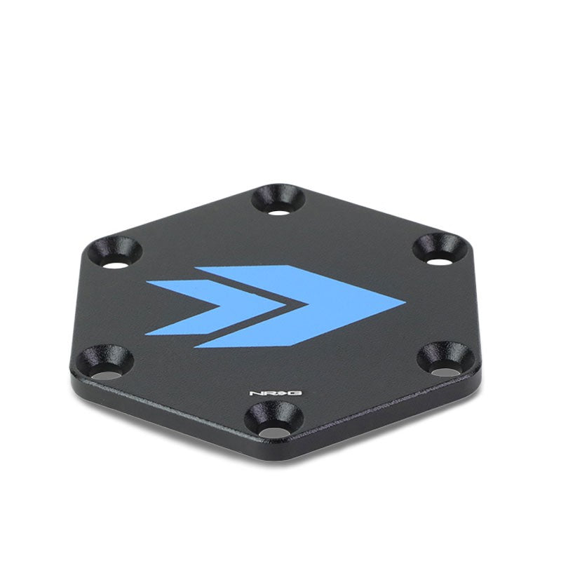 NRG STR-610BK Aluminum Black Powdercoated Steering Wheel Horn Delete Plate Cover-Steering Wheels & Accessories-BuildFastCar