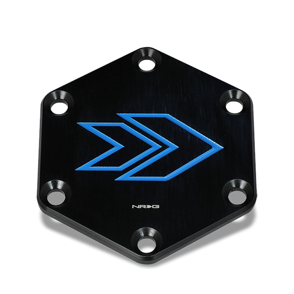 NRG STR-620BK Aluminum Black Anodized Steering Wheel Horn Delete Plate Cover BuildFastCar