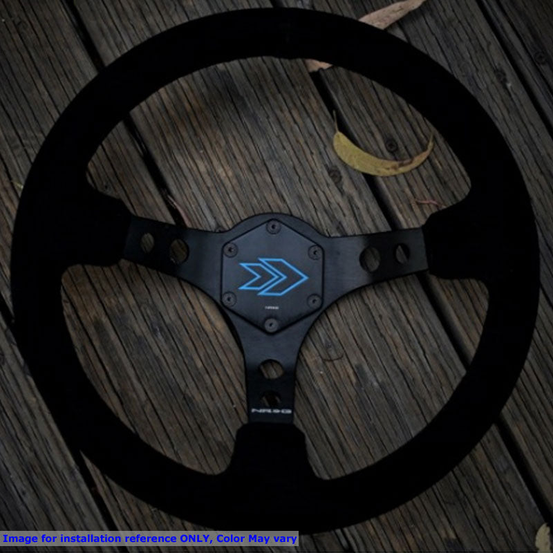 NRG STR-630CF Black Carbon Fiber Look Steering Wheel Horn Delete Plate Cover-Steering Wheels & Accessories-BuildFastCar