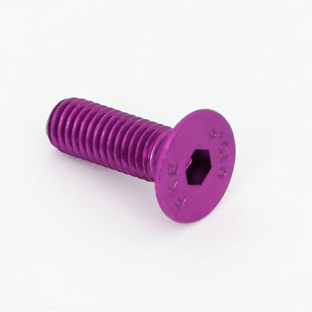 NRG SWS-100PP Steel Anodized Purple Flat Head/Conical Seat Steering Wheel Screw